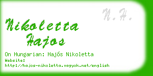 nikoletta hajos business card